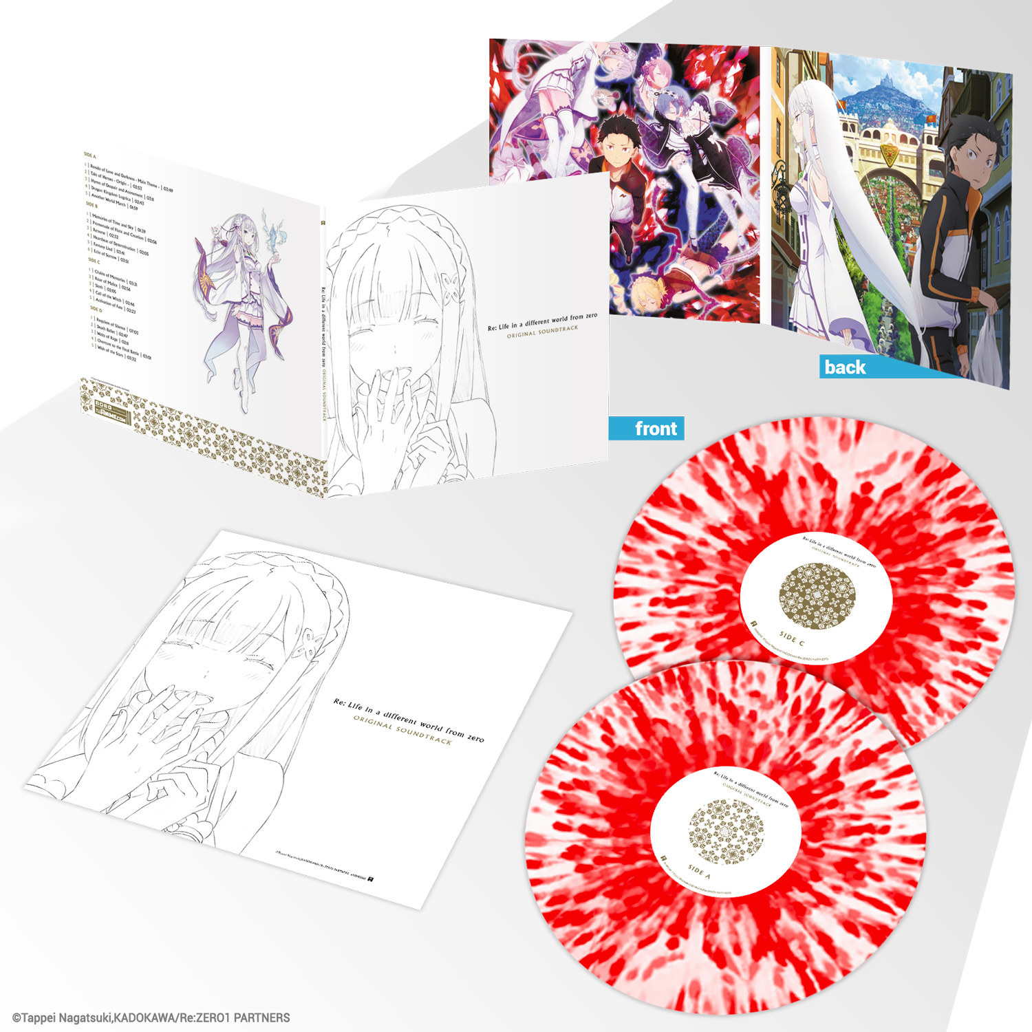 Re:ZERO Re: Life in a different world from zero - Season 1 Original Soundtrack Exclusive Vinyl (Crystal/Red) image count 0